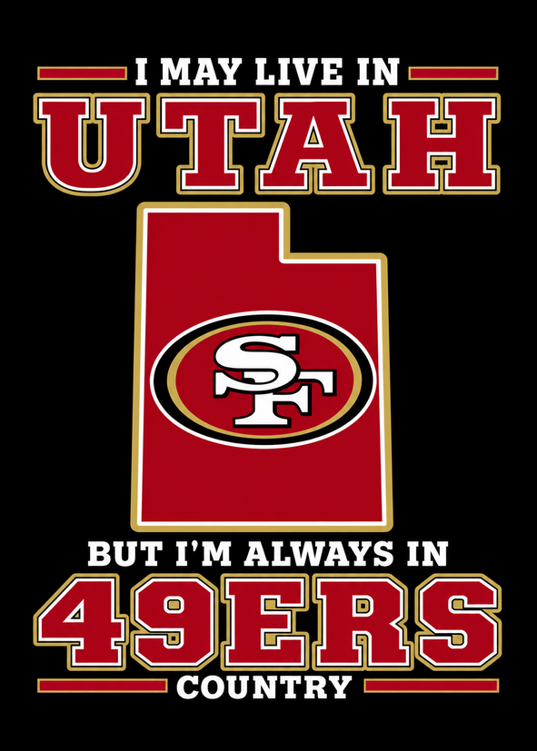 San Francisco 49ers Utah Country Ceramic Fridge Magnet - 5 x 7 cm