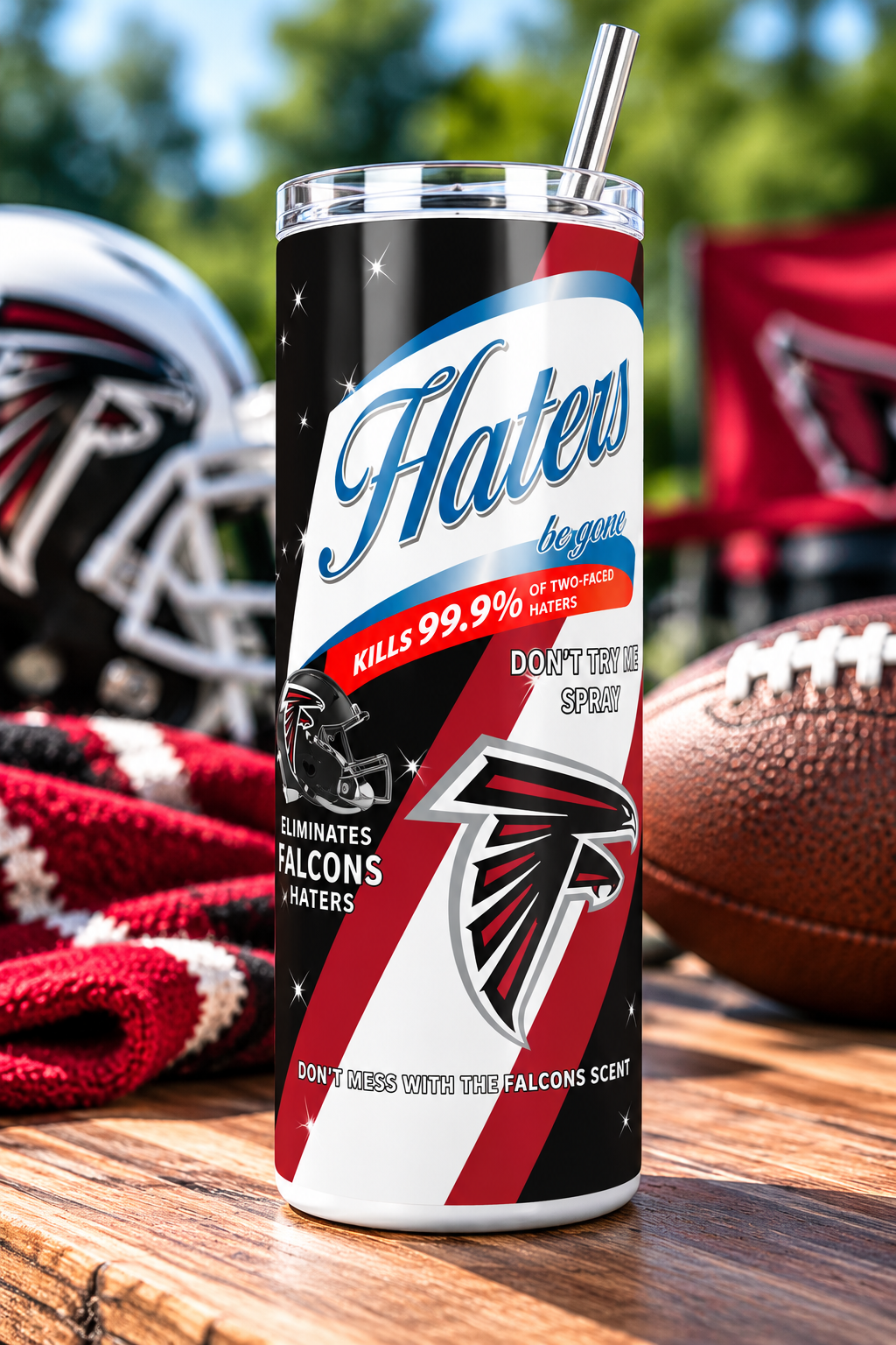 Atlanta Falcons Haters Be Gone Skinny Tumbler - 20 oz