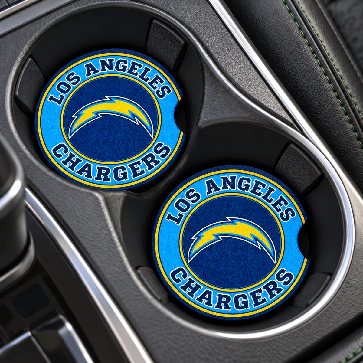 Los Angeles Chargers Neoprene Car Coasters - Set of 2