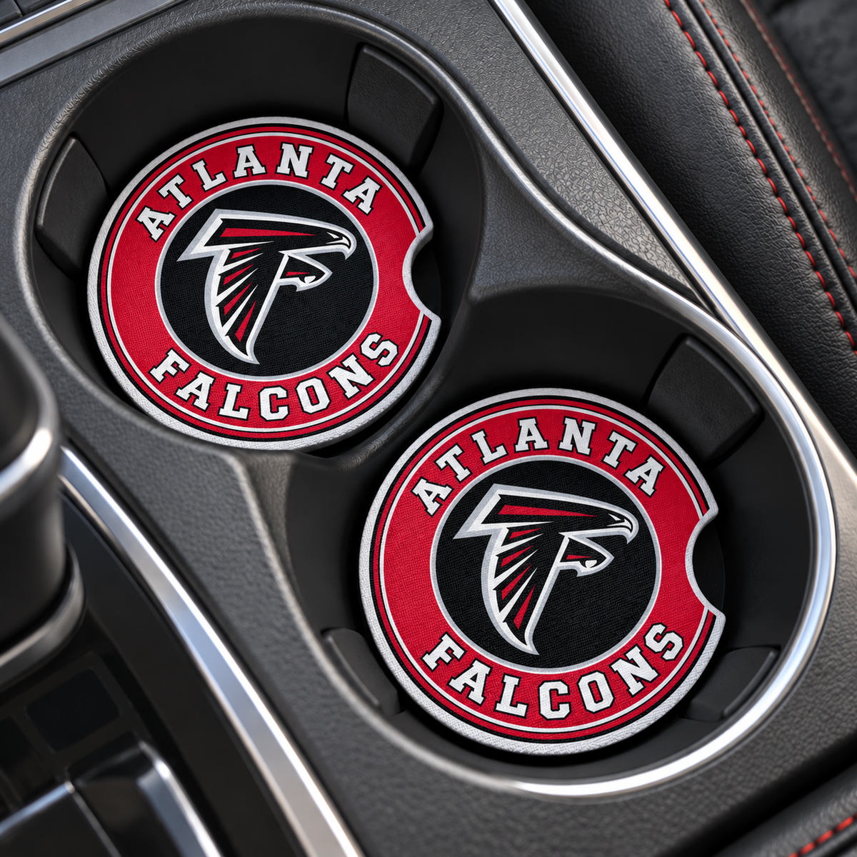 Atlanta Falcons Neoprene Car Coasters - Set of 2
