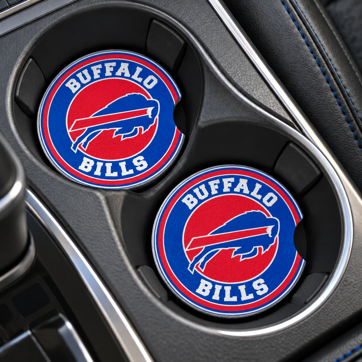 Buffalo Bills Neoprene Car Coasters - Set of 2