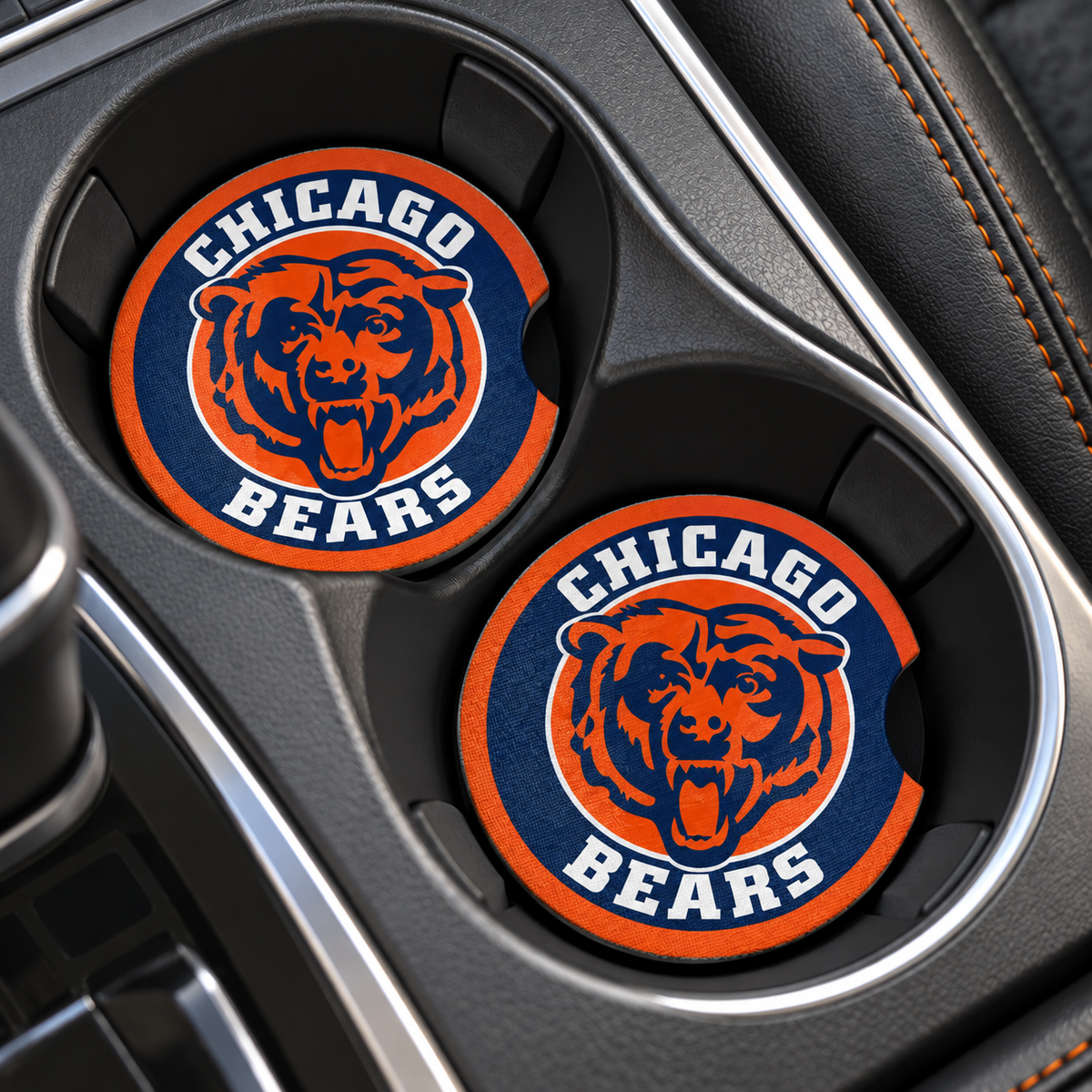 Chicago Bears Neoprene Car Coasters - Set of 2