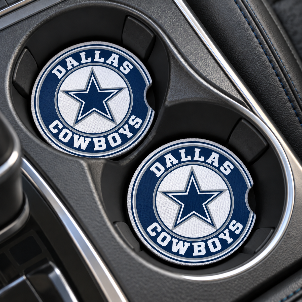 Dallas Cowboys Neoprene Car Coasters - Set of 2
