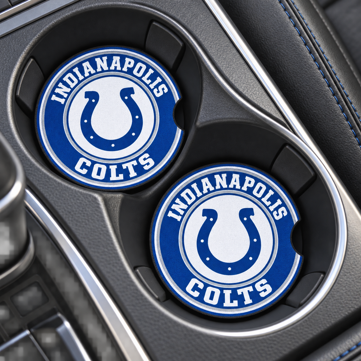 Indianapolis Colts Neoprene Car Coasters - Set of 2