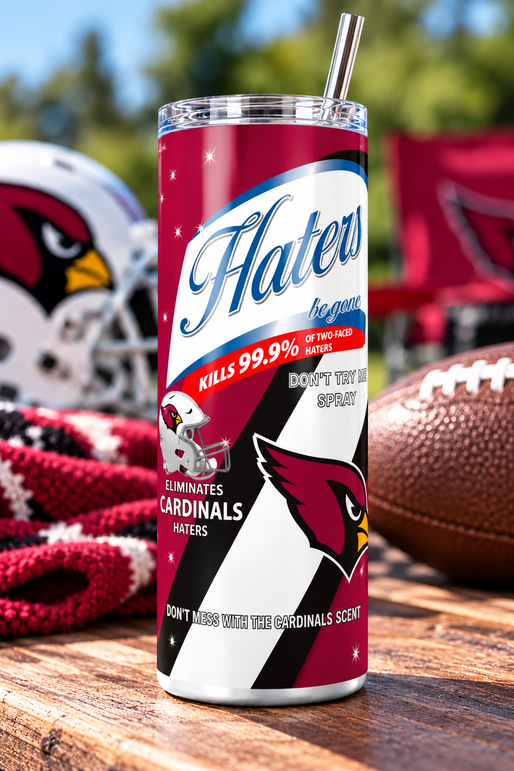 Arizona Cardinals Haters Be Gone Skinny Tumbler - 20 oz