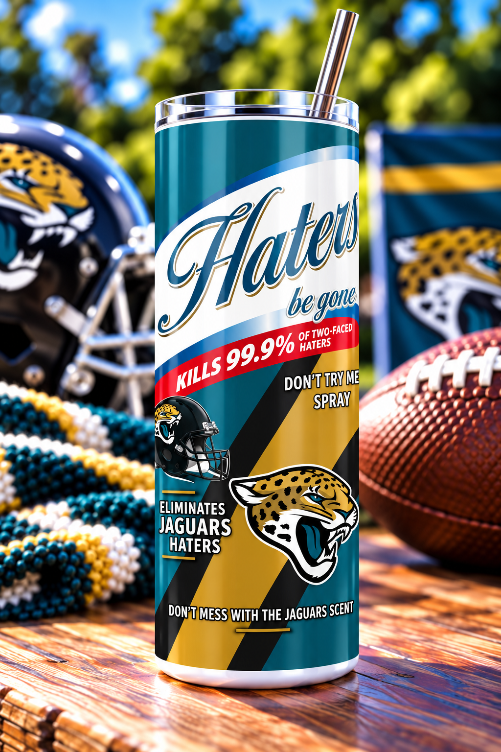 Jacksonville Jaguars Haters Be Gone Skinny Tumbler - 20 oz