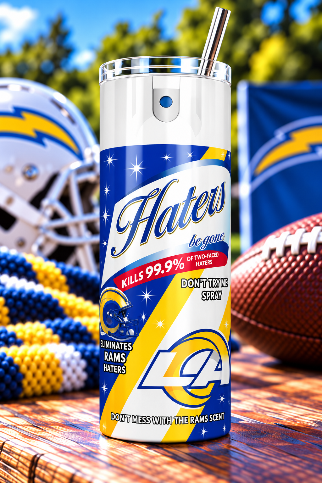Los Angeles Rams Haters Be Gone Skinny Tumbler - 20 oz