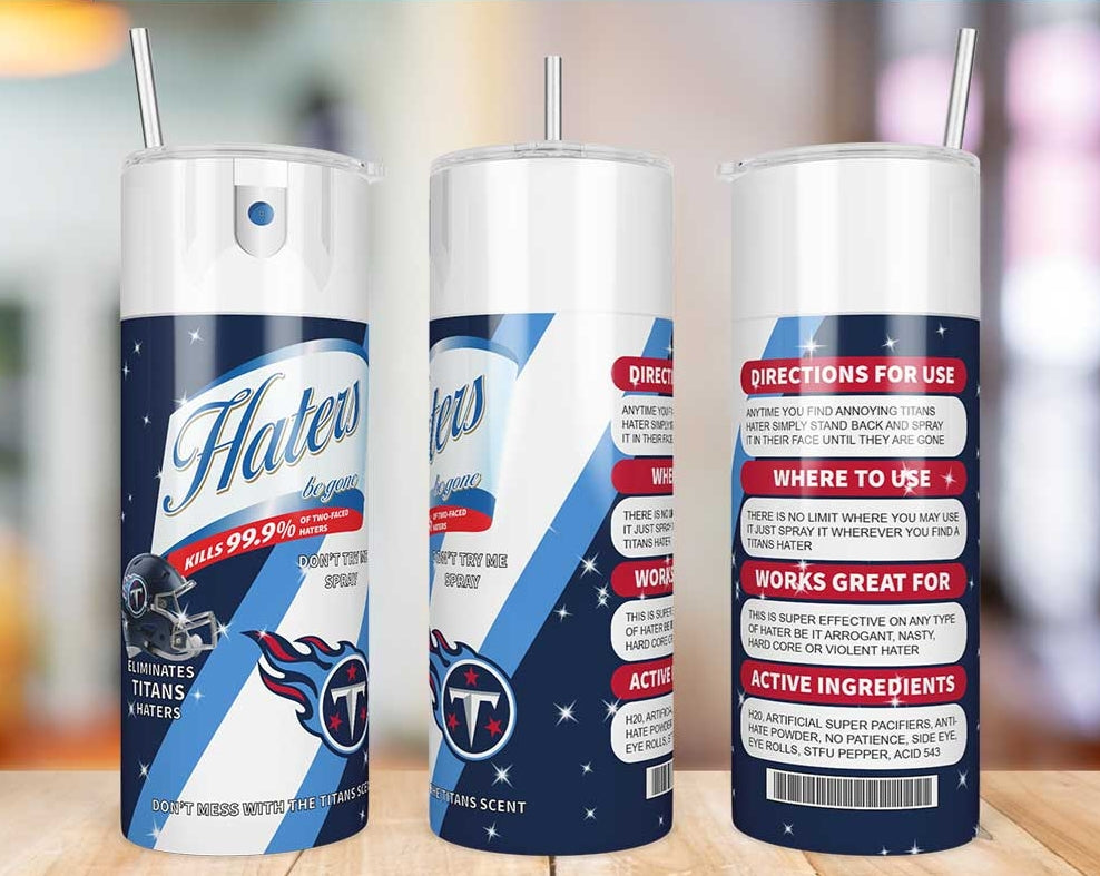 Tennessee Titans Haters Be Gone Skinny Tumbler - 20 oz