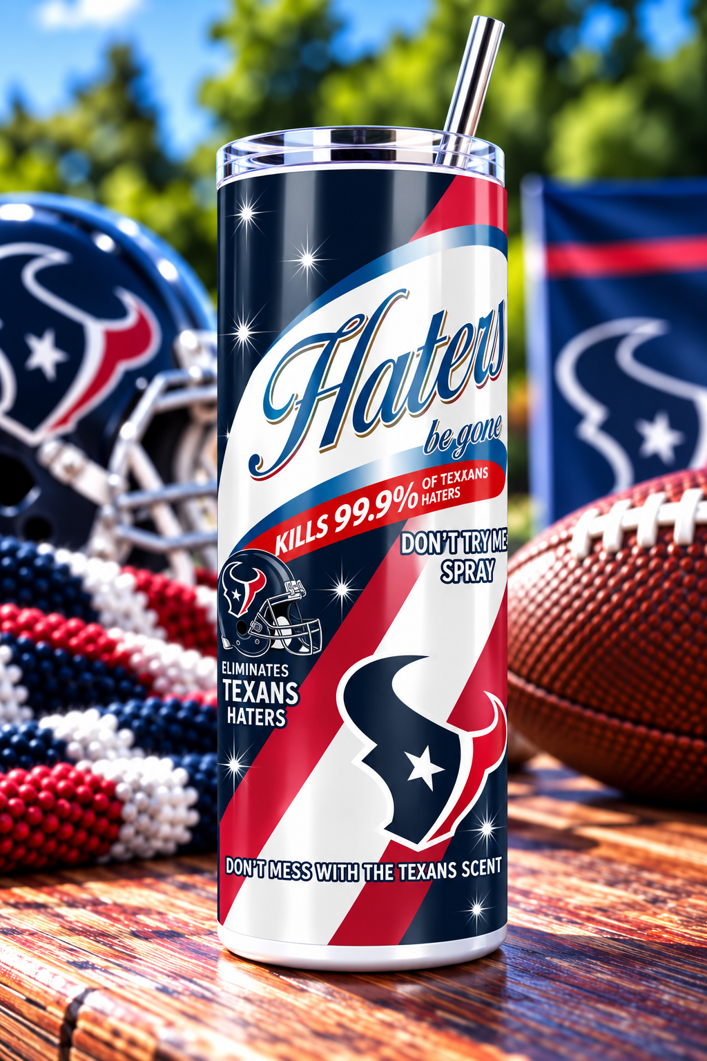 Houston Texans Haters Be Gone Skinny Tumbler - 20 oz