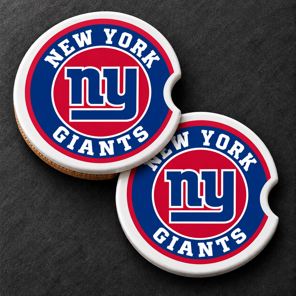 New York Giants Ceramic Car Coasters - Set of 2