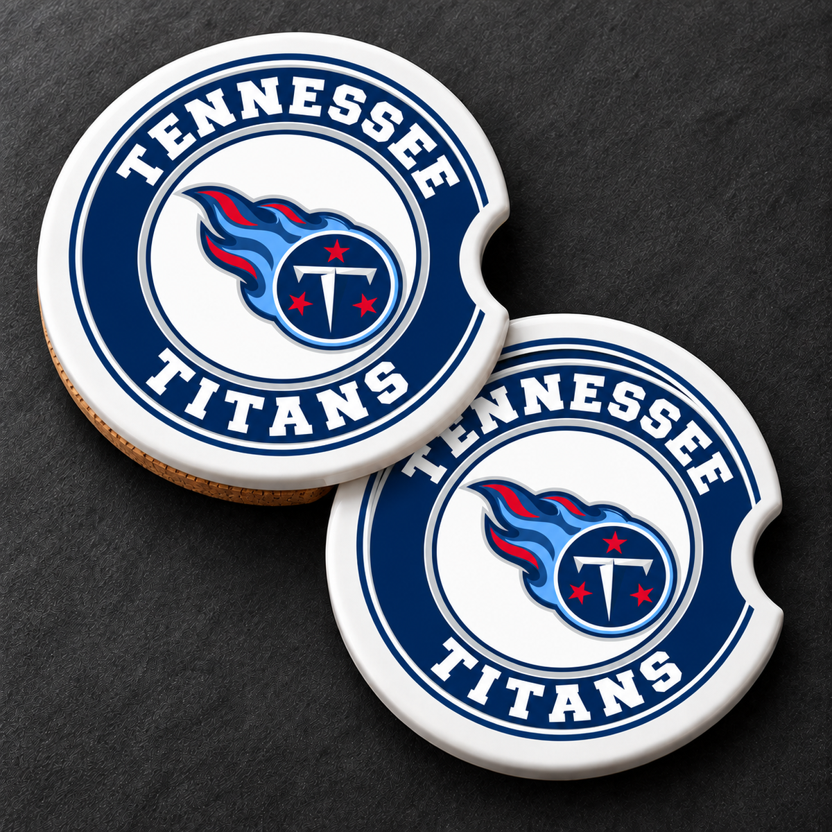 Tennessee Titans Ceramic Car Coasters - Set of 2