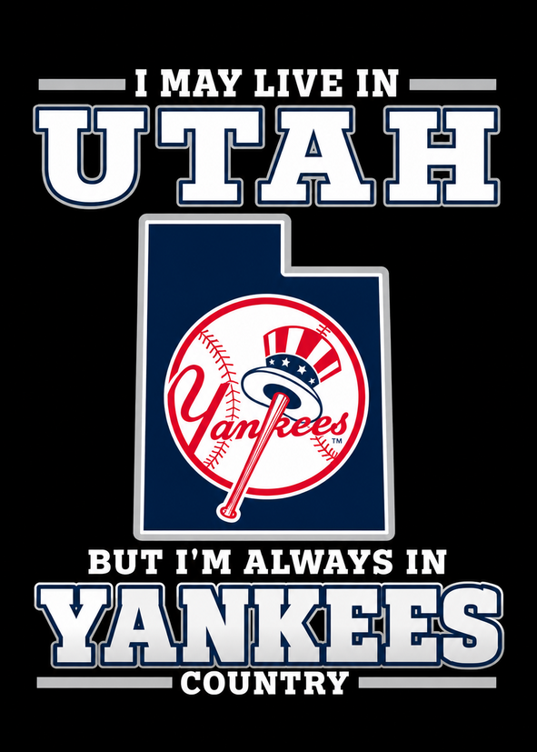 New York Yankees Utah Country Ceramic Fridge Magnet - 5 x 7 cm