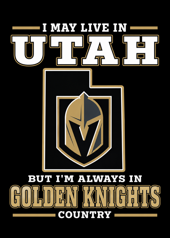 Las Vegas Golden Knights Utah Country Ceramic Fridge Magnet - 5 x 7 cm