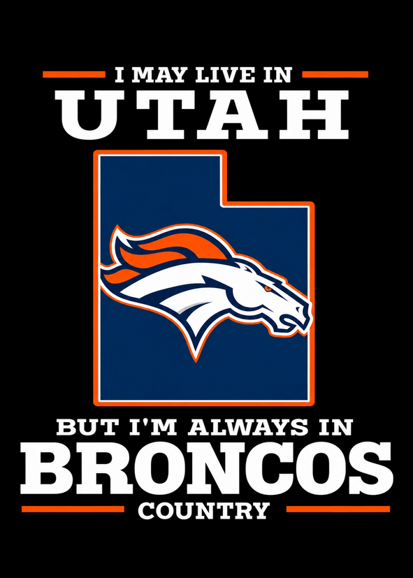 Denver Broncos Utah Country Ceramic Fridge Magnet - 5 x 7 cm