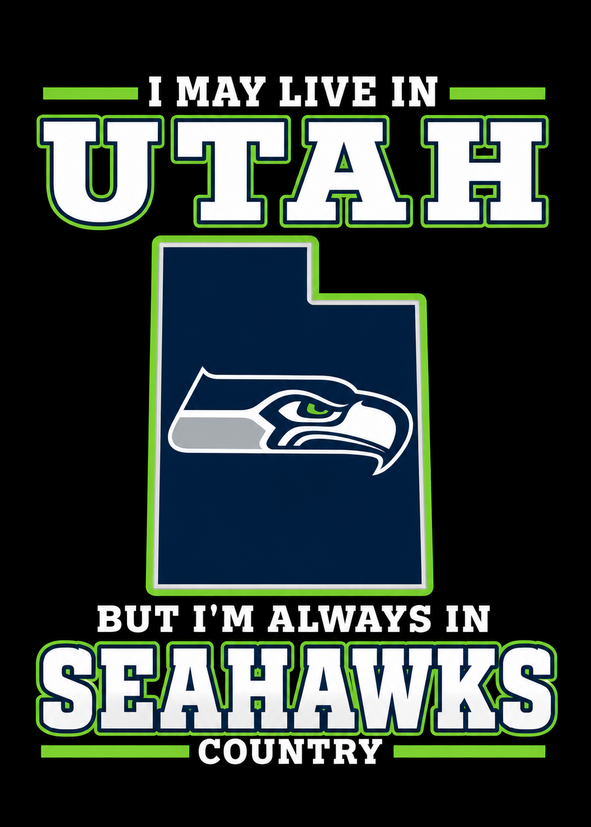 Seattle Seahawks Utah Country Ceramic Fridge Magnet - 5 x 7 cm