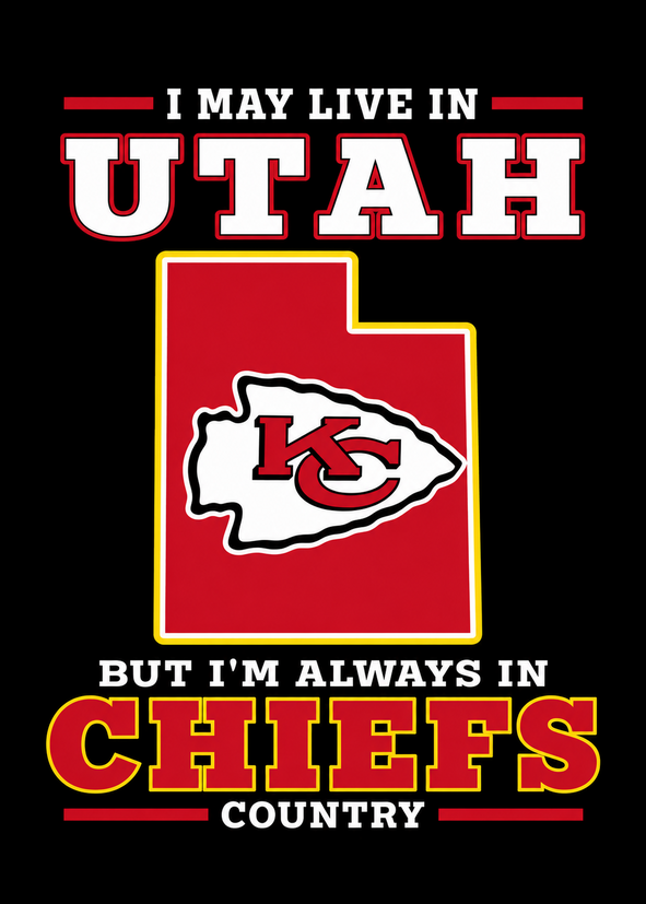 Kansas City Chiefs Utah Country Ceramic Fridge Magnet - 5 x 7 cm