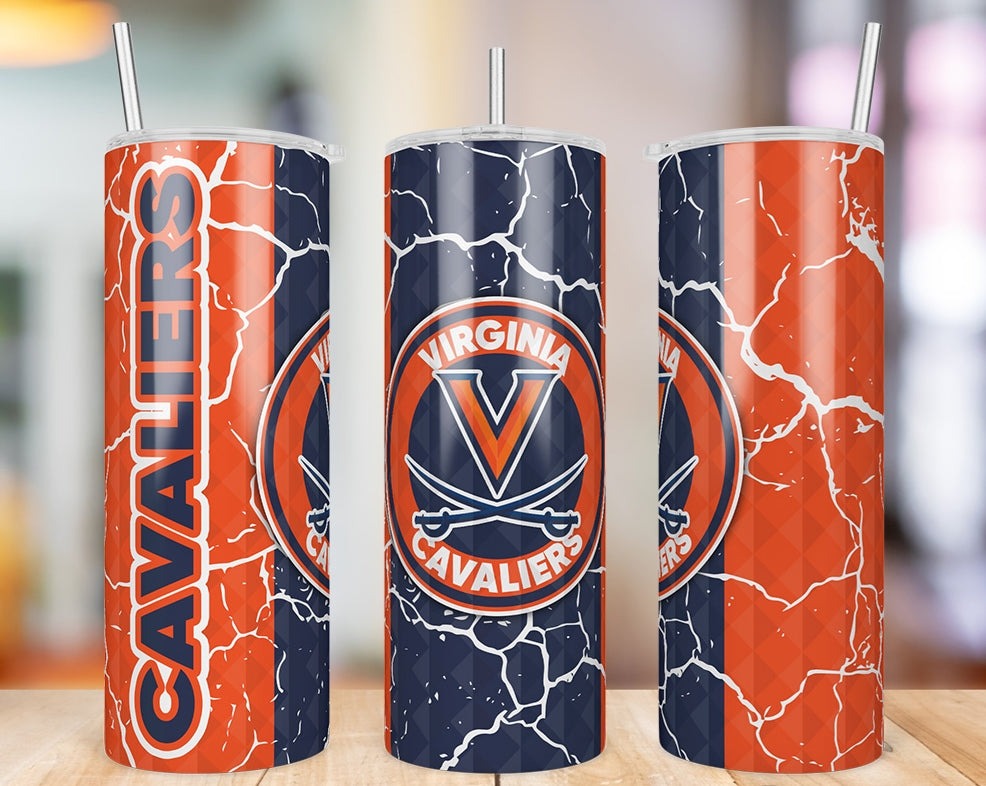 Virginia Cavaliers Diamond Pattern 20 oz skinny tumbler