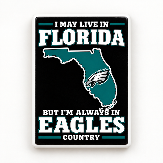 Philadelphia Eagles Florida Country Ceramic Fridge Magnet - 5 x 7 cm