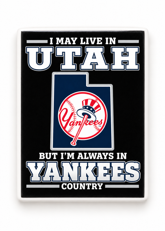 New York Yankees Utah Country Ceramic Fridge Magnet - 5 x 7 cm