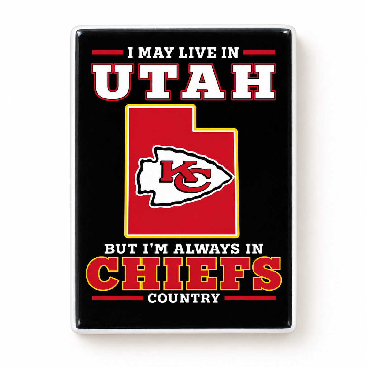 Kansas City Chiefs Utah Country Ceramic Fridge Magnet - 5 x 7 cm