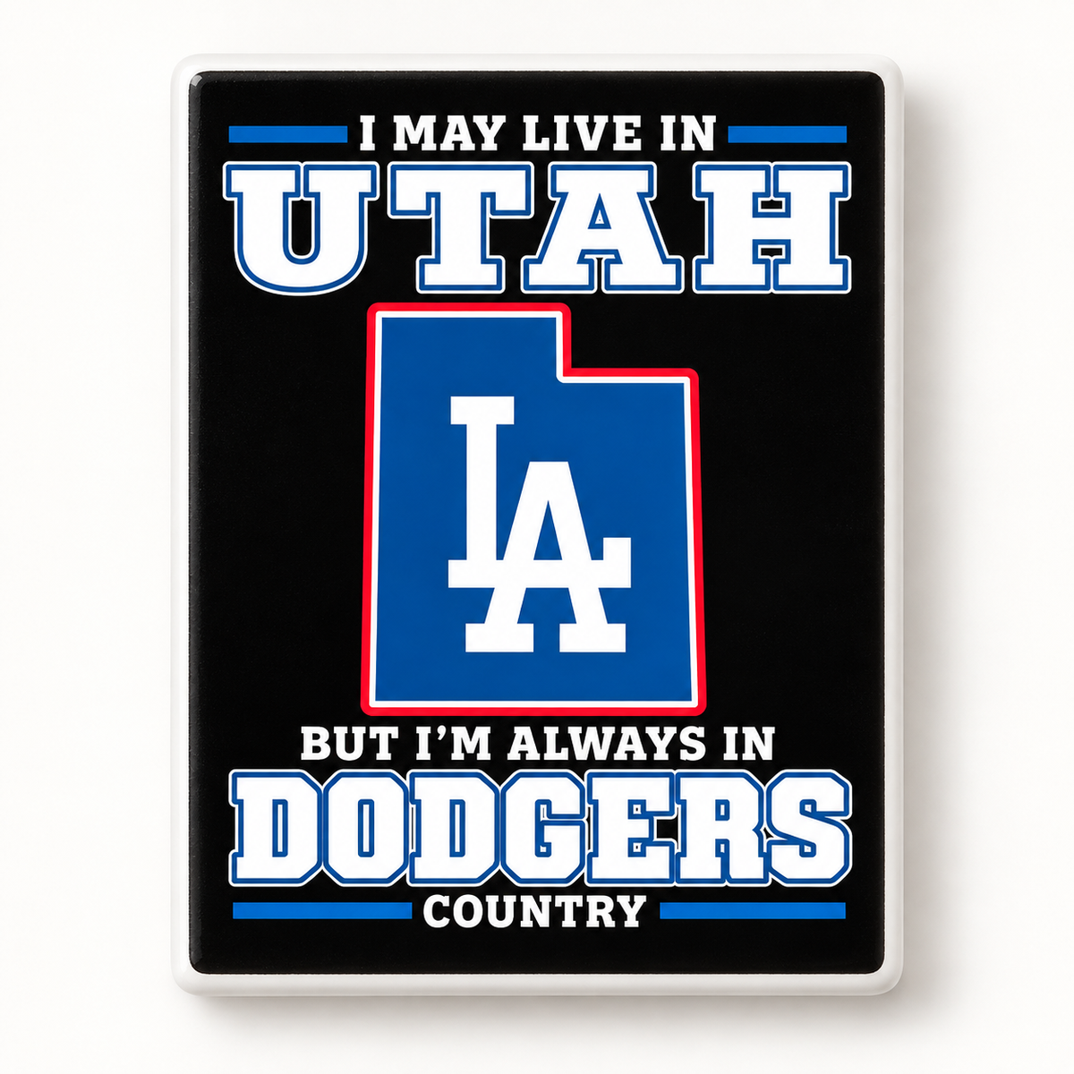 Los Angeles Dodgers Utah Country Ceramic Fridge Magnet - 5 x 7 cm