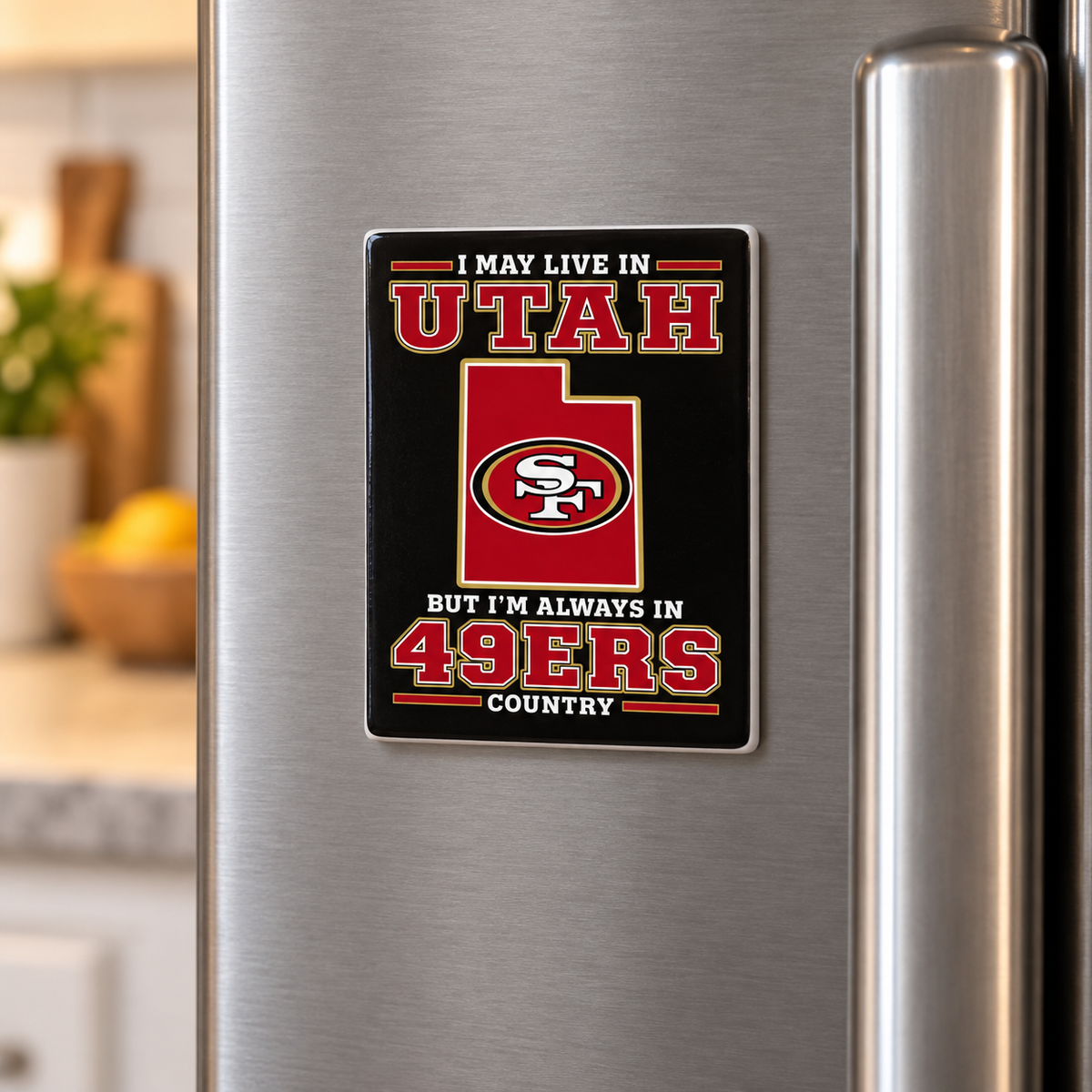 San Francisco 49ers Utah Country Ceramic Fridge Magnet - 5 x 7 cm