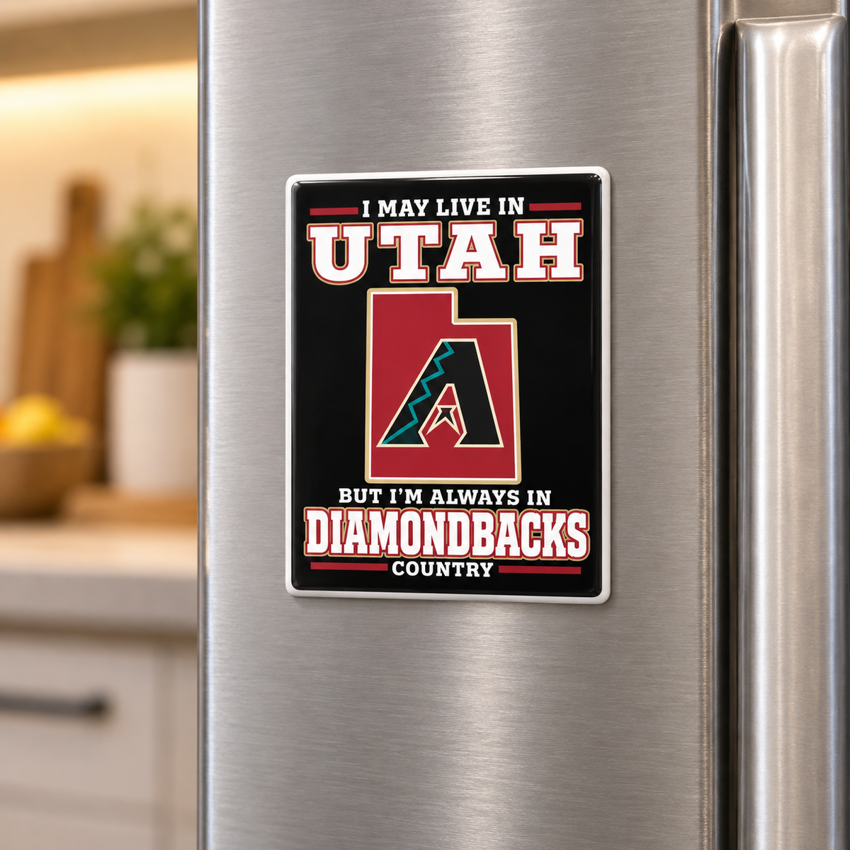 Arizona Diamondbacks Utah Country Ceramic Fridge Magnet - 5 x 7 cm