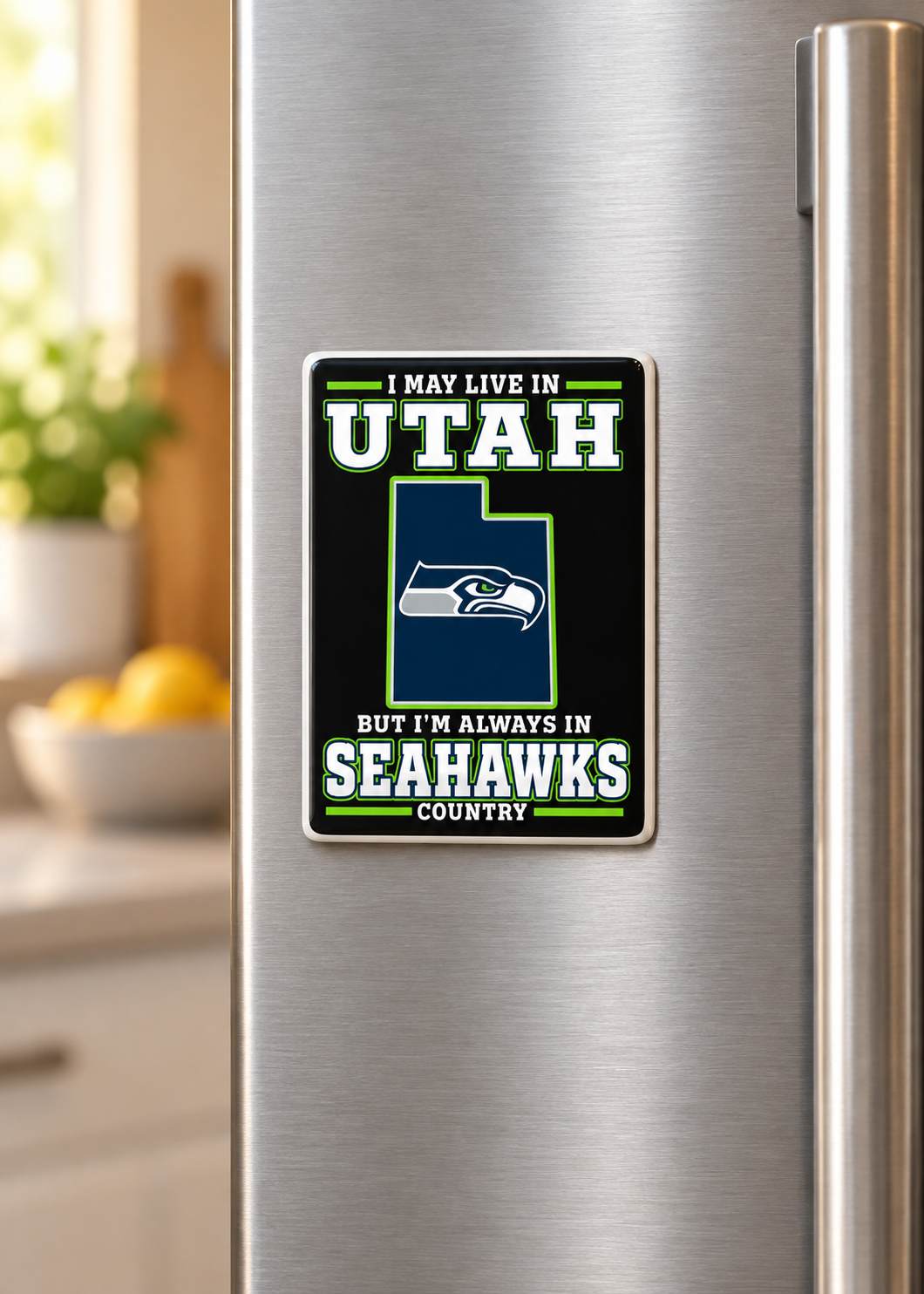 Seattle Seahawks Utah Country Ceramic Fridge Magnet - 5 x 7 cm