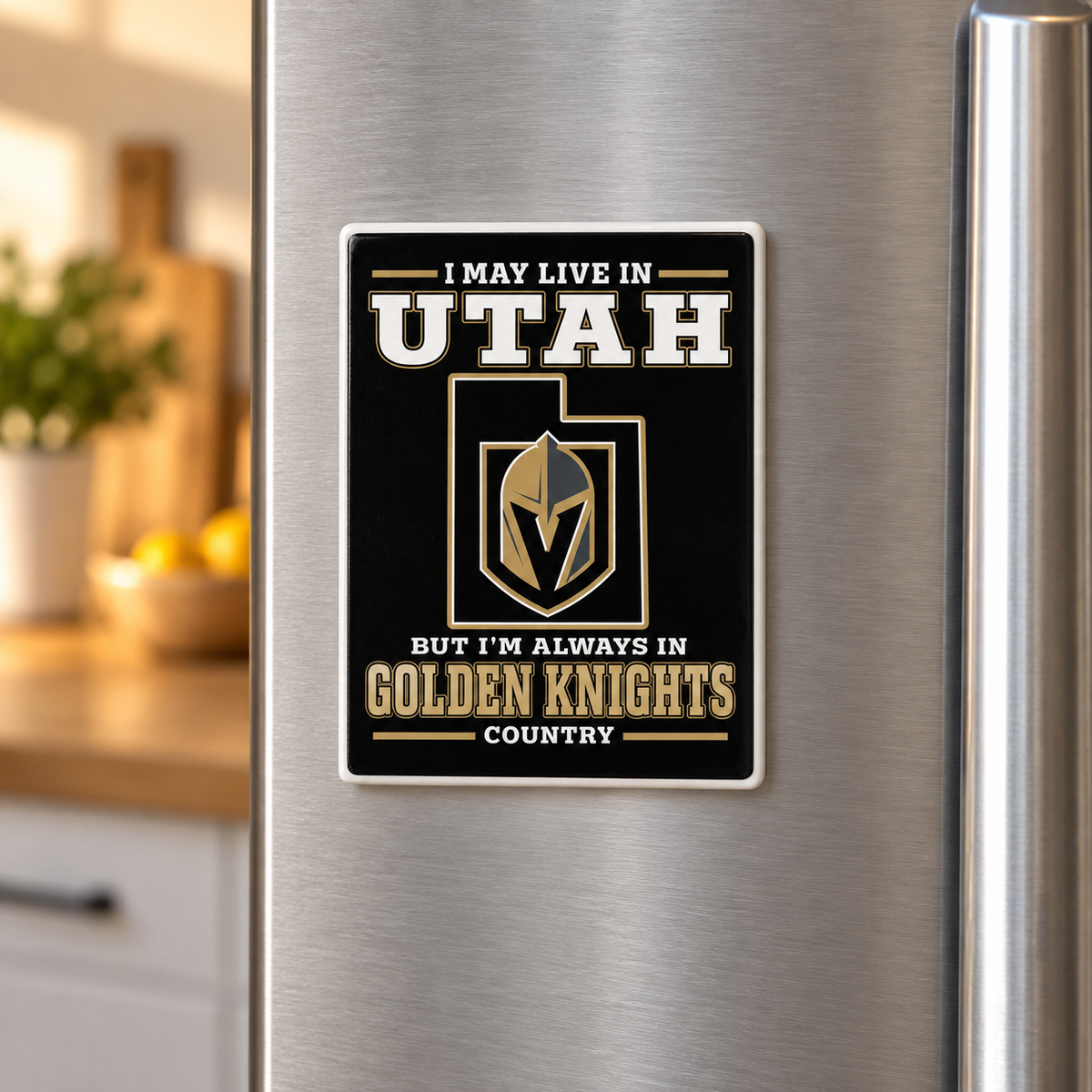 Las Vegas Golden Knights Utah Country Ceramic Fridge Magnet - 5 x 7 cm