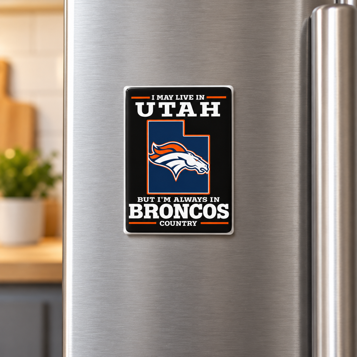 Denver Broncos Utah Country Ceramic Fridge Magnet - 5 x 7 cm