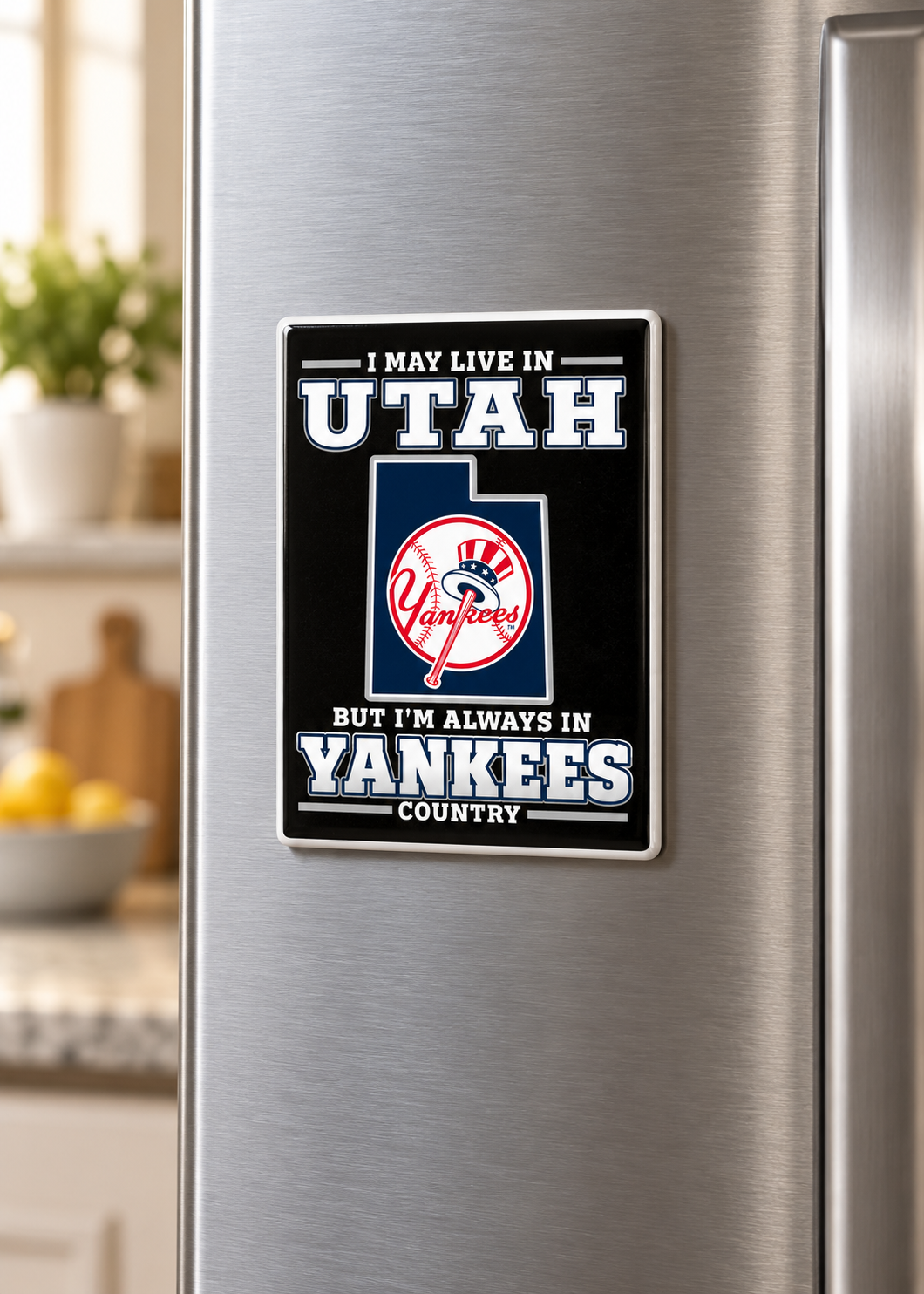 New York Yankees Utah Country Ceramic Fridge Magnet - 5 x 7 cm