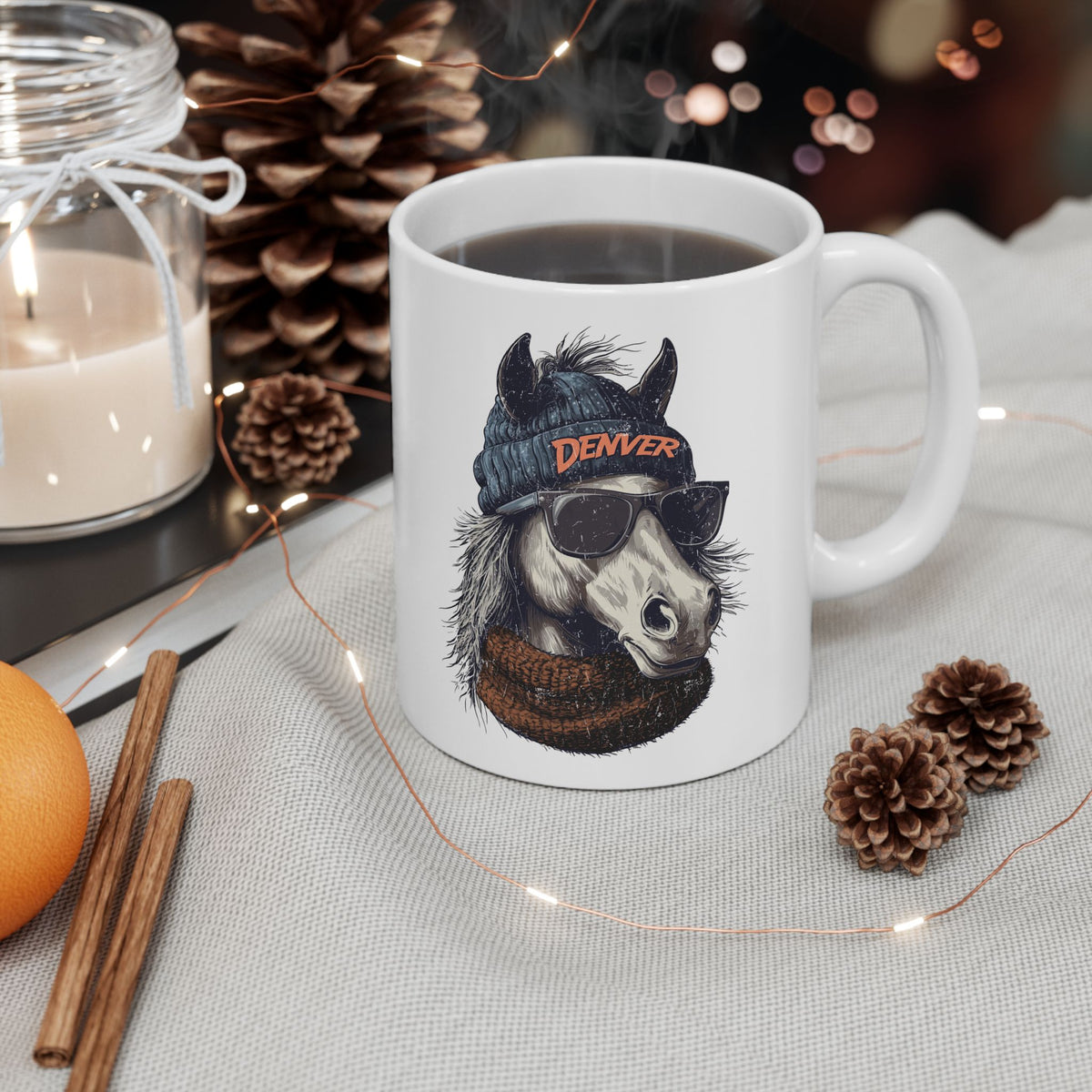 Denver Broncos Spirit Animal Ceramic Mug | Football Fan Gift