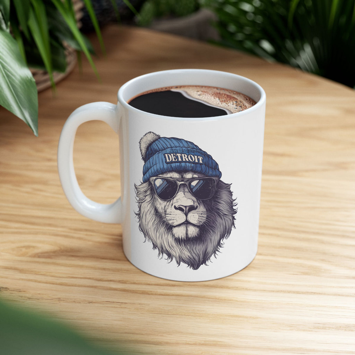 Detroit Lions Spirit Animal Ceramic Mug | Football Fan Gift