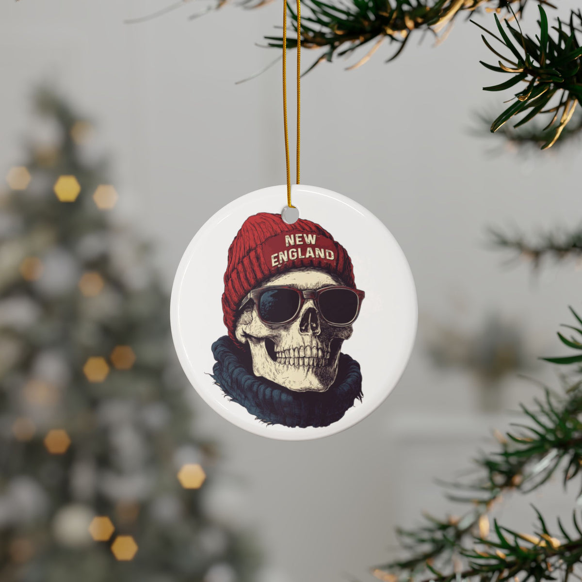 New England Patriots Spirit Animal Ceramic Ornament | Christmas Gift