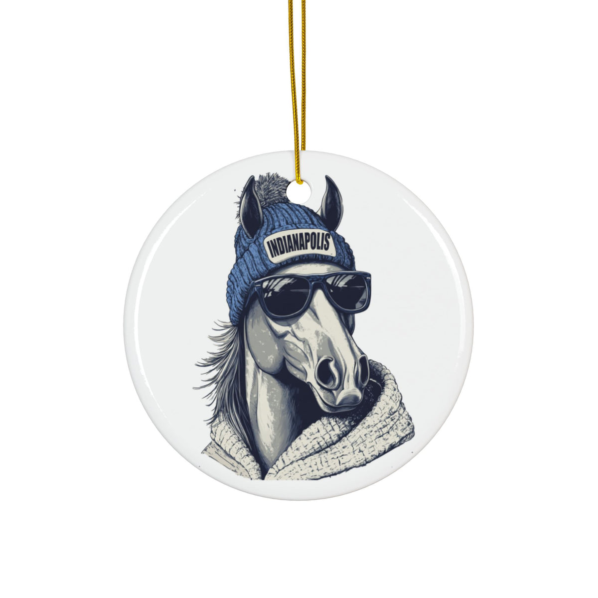 Indianapolis Colts Spirit Animal Ceramic Ornament | Christmas Gift