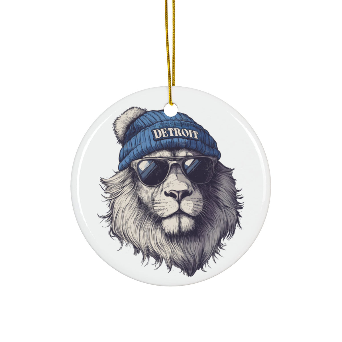Detroit Lions Spirit Animal Ceramic Ornament | Christmas Gift