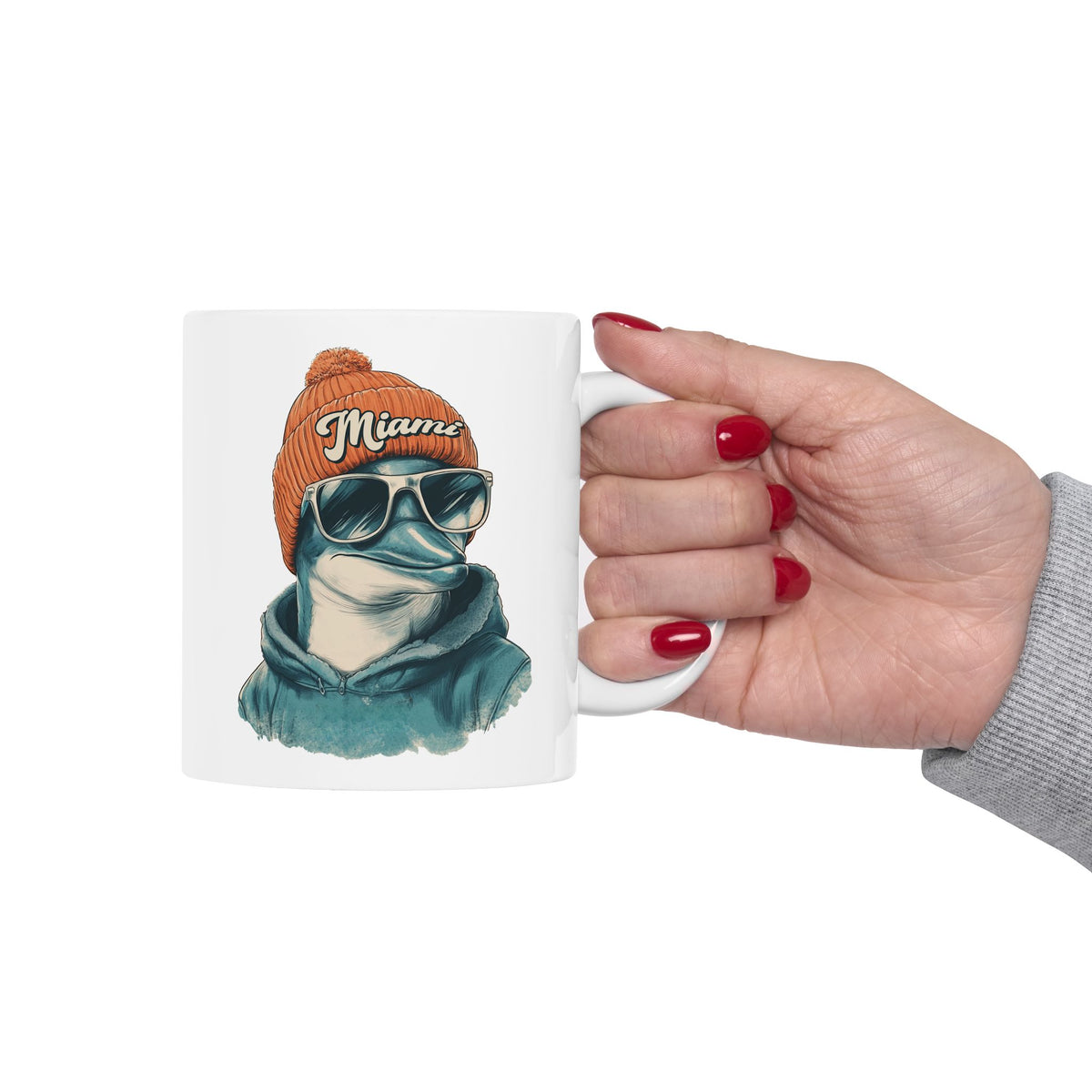 Miami Dolphins Spirit Animal Ceramic Mug | Football Fan Gift