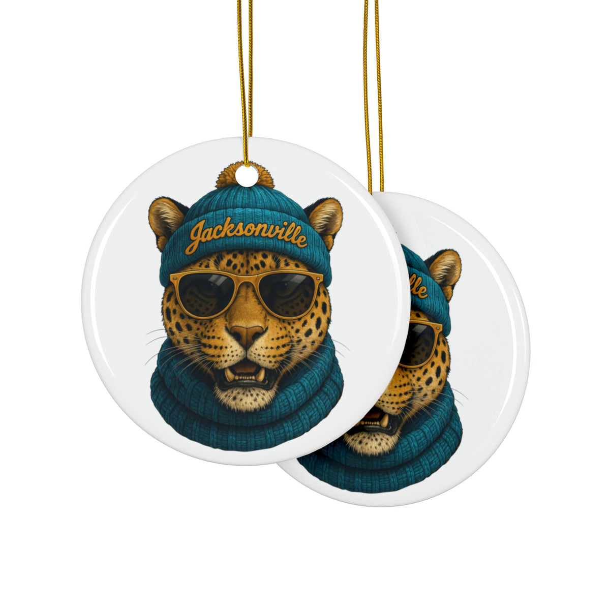 Jacksonville Jaguars Spirit Animal Ceramic Ornament | Christmas Gift