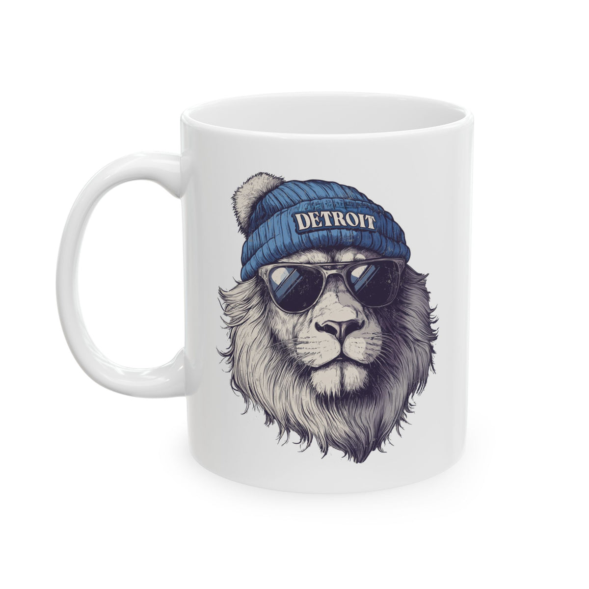 Detroit Lions Spirit Animal Ceramic Mug | Football Fan Gift
