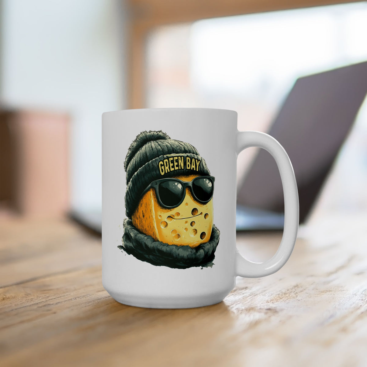 Green Bay Packers Spirit Animal Ceramic Mug – Cheesehead | Football Fan Gift