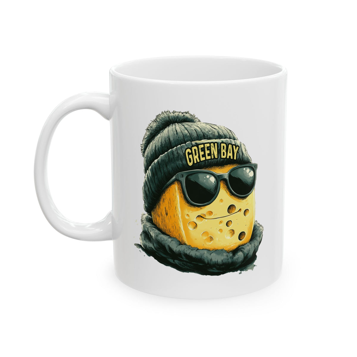 Green Bay Packers Spirit Animal Ceramic Mug – Cheesehead | Football Fan Gift
