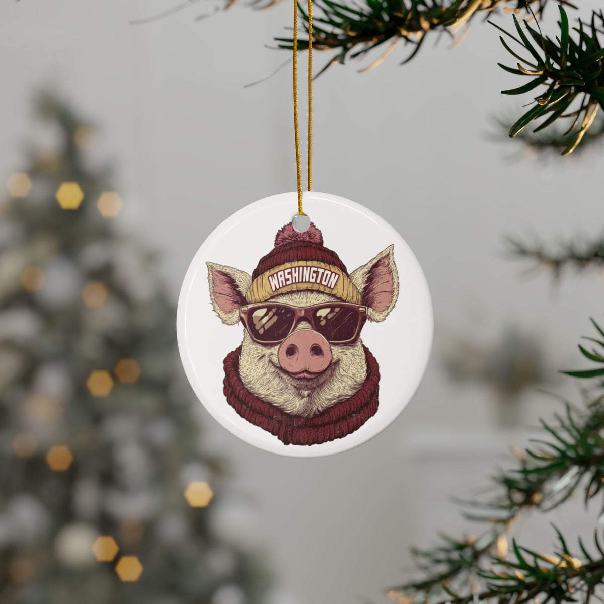 Washington Commanders Spirit Animal Ceramic Ornament | Christmas Gift