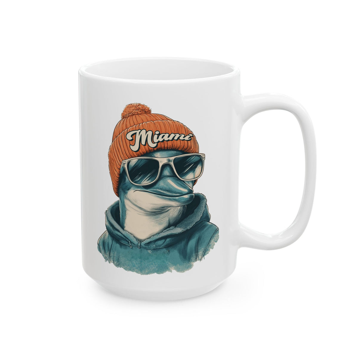 Miami Dolphins Spirit Animal Ceramic Mug | Football Fan Gift