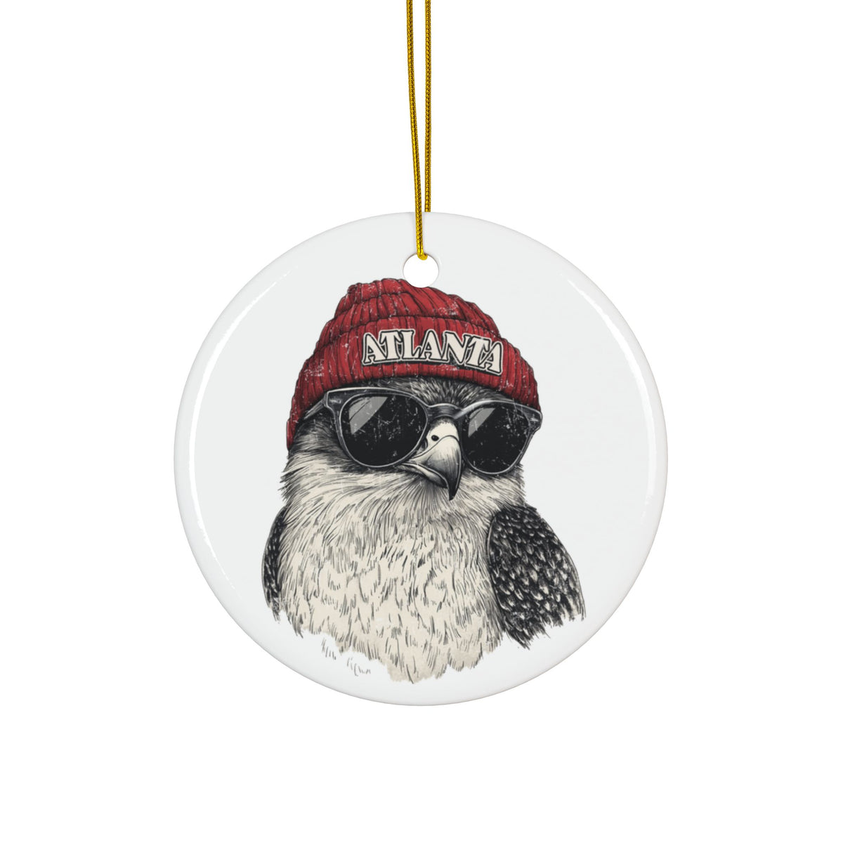 Atlanta Falcons Spirit Animal Ceramic Ornament | Christmas Gift
