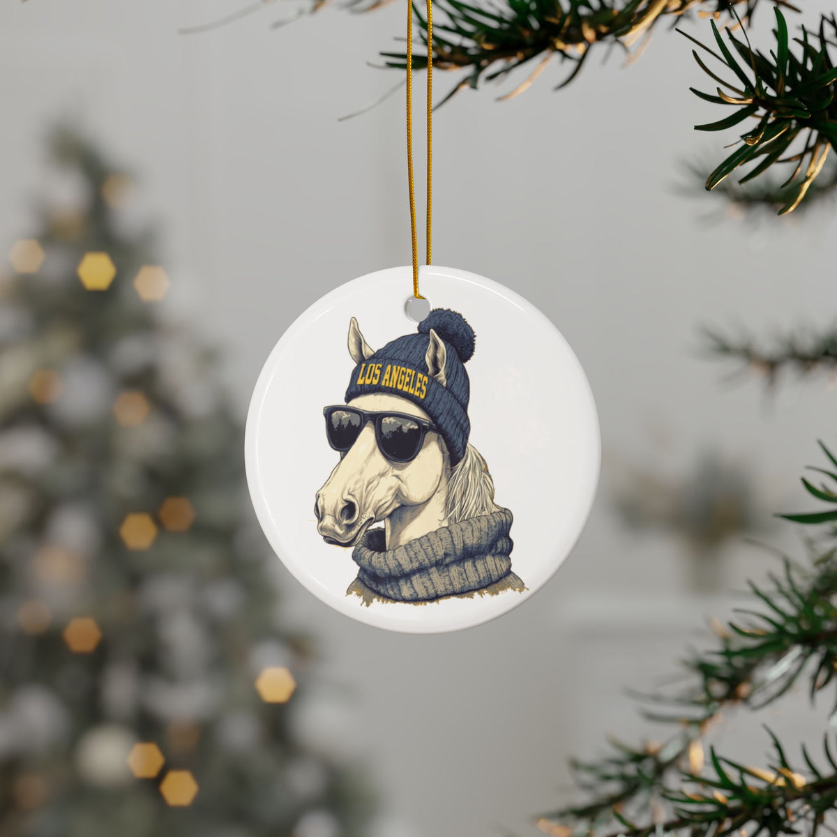 Los Angeles Chargers Spirit Animal Ceramic Ornament | Christmas Gift