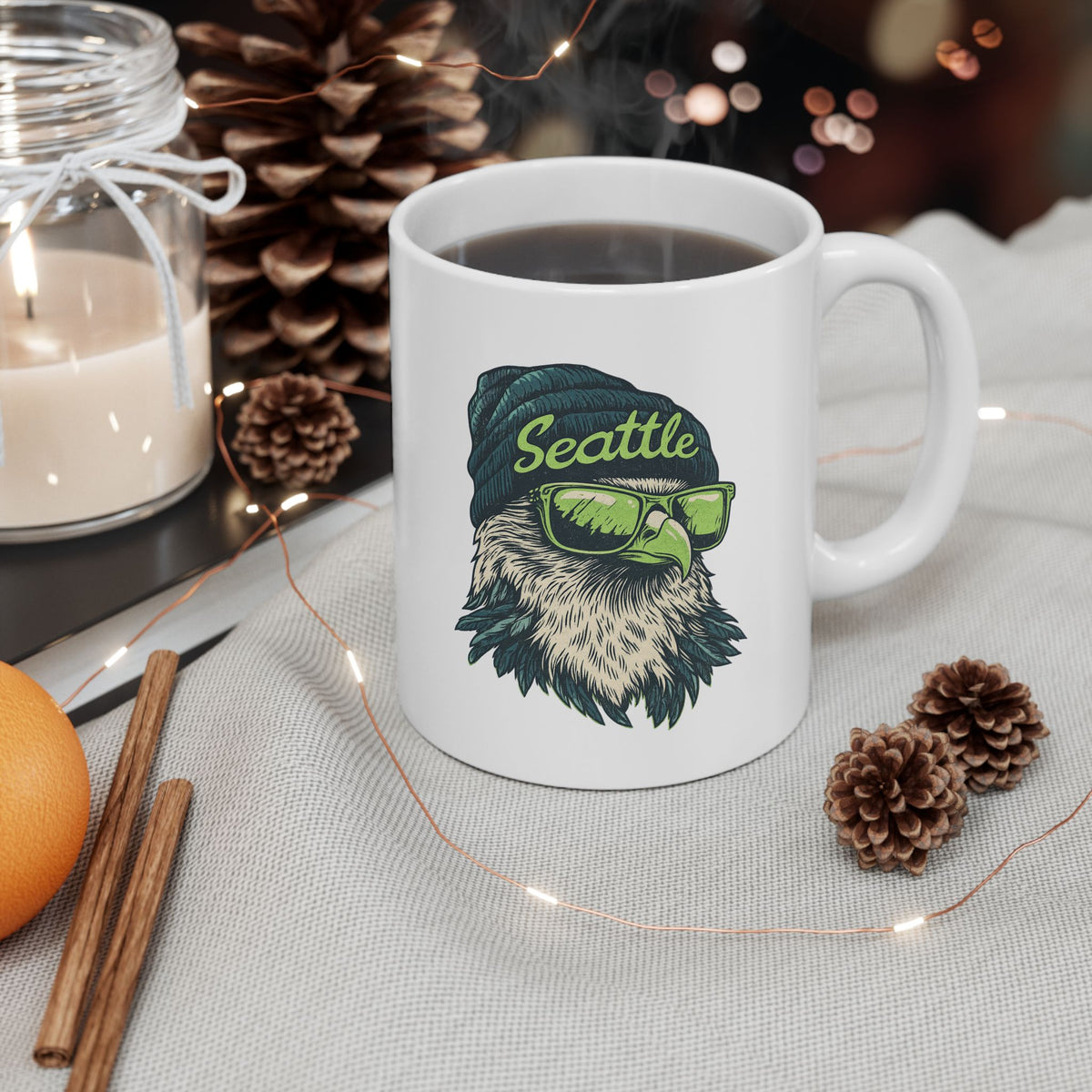 Seattle Seahawks Spirit Animal Ceramic Mug | Football Fan Gift