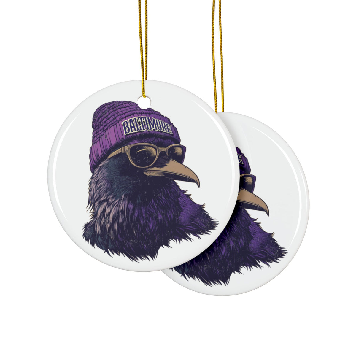 Baltimore Ravens Spirit Animal Ceramic Ornament | Christmas Gift