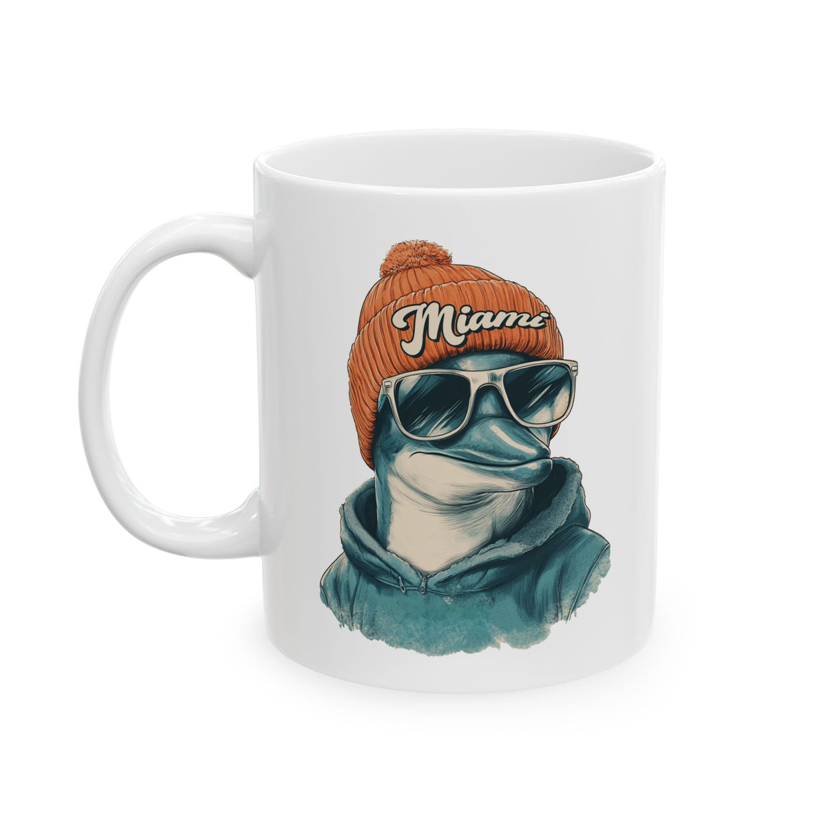 Miami Dolphins Spirit Animal Ceramic Mug | Football Fan Gift