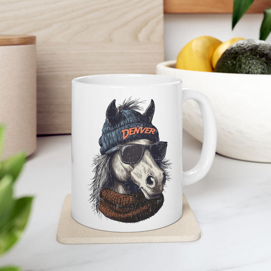 Denver Broncos Spirit Animal Ceramic Mug | Football Fan Gift