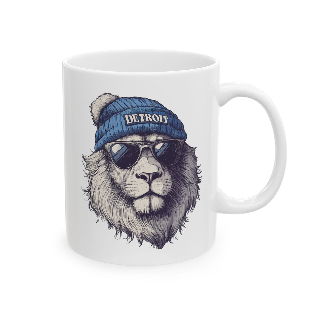 Detroit Lions Spirit Animal Ceramic Mug | Football Fan Gift